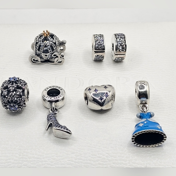 💫Authentic Pandora DISNEY CINDERELLA BRACELET 8pc GIFT SET 🎁 - Picture 8 of 10